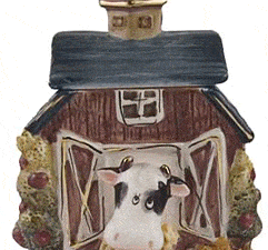 Cow in the Red Barn Sugar Bowl
