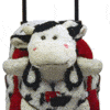 Cow Kids Luggage Backpack Combo