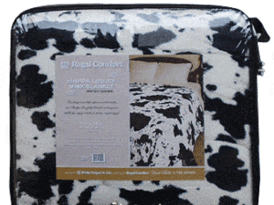 Cow Sherpa Blanket