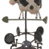 Desktop Weathervane with Cow
