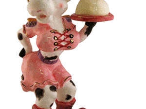 Porcelain Cow Waitress