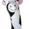 Woven Cow Baby Rattle